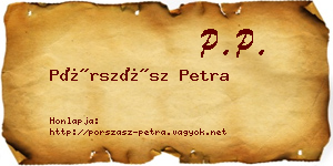 Pórszász Petra névjegykártya